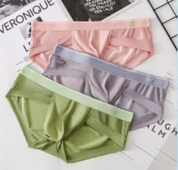 Men Briefs Breathable 3D Pouch Lightweight Men's Bikini Underwear Soft Sheer Comfort Quick Drying Stretchy Triangle for Summer
