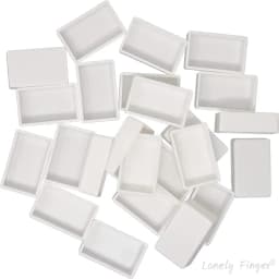 24/50/100pcs Empty Watercolor Full Pans 3.2ML White Plastic Watercolor Paint Pans Suit for DIY Metal watercolor Tin Palette Box