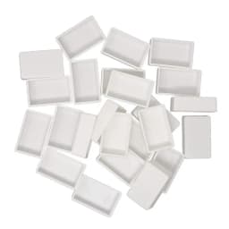 24/50/100pcs Empty Watercolor Full Pans 3.2ML White Plastic Watercolor Paint Pans Suit for DIY Metal watercolor Tin Palette Box