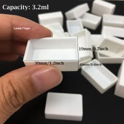 24/50/100pcs Empty Watercolor Full Pans 3.2ML White Plastic Watercolor Paint Pans Suit for DIY Metal watercolor Tin Palette Box