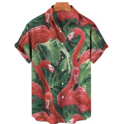 Men's casual shirt plant printed summer clothing Hawaiian short sleeved 2023 medieval vintage beach vacation top