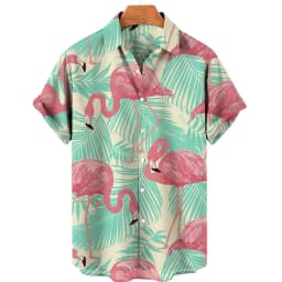 Men's casual shirt plant printed summer clothing Hawaiian short sleeved 2023 medieval vintage beach vacation top