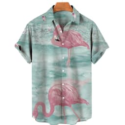 Men's casual shirt plant printed summer clothing Hawaiian short sleeved 2023 medieval vintage beach vacation top