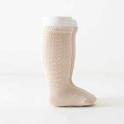 Baby Girls Princess Knitted Mesh Socks Summer Soft Toddler Girls Knee High Socks Cotton Infant Newborn Girls Long Tube Stockings