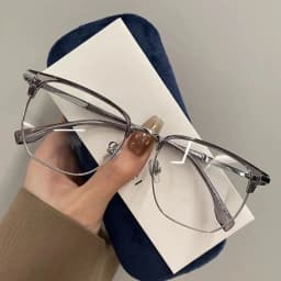 New Fashion Anti Blue Light Glasses Women Men Retro Half Frame Flat Glasses Female Eyeglass Ultra Light Anti UV Eyewear