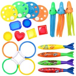 Swimming Diving Toys Children's Fish Dolphin Buoy Pool Treasure Hunt Diving Water Diamond Kids Water Game Toys Set Reusable Gift
