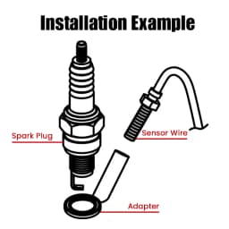 Motorcycle cylinder head temperature sensor For nmax1155 XMAX250 300 NMAX Kawasaki Honda Yamaha Motorcycle thermometer