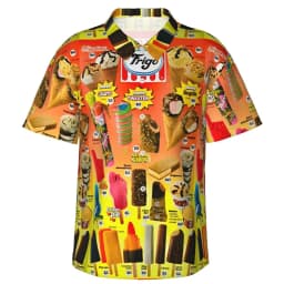 80s 90s retro Funny Ice Cream 3D Print Shirts Memory Men Clothes Summer Cold Beach Shirts Hawaiian Vacation Streetwear Blouses