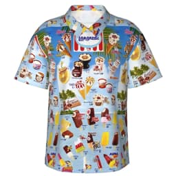 80s 90s retro Funny Ice Cream 3D Print Shirts Memory Men Clothes Summer Cold Beach Shirts Hawaiian Vacation Streetwear Blouses