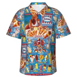 80s 90s retro Funny Ice Cream 3D Print Shirts Memory Men Clothes Summer Cold Beach Shirts Hawaiian Vacation Streetwear Blouses