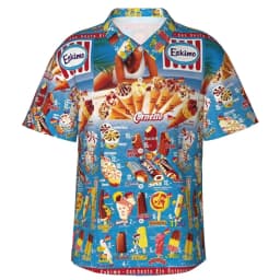 80s 90s retro Funny Ice Cream 3D Print Shirts Memory Men Clothes Summer Cold Beach Shirts Hawaiian Vacation Streetwear Blouses