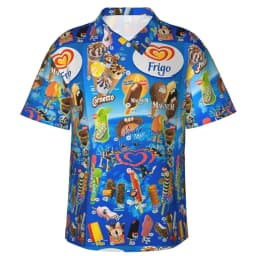 80s 90s retro Funny Ice Cream 3D Print Shirts Memory Men Clothes Summer Cold Beach Shirts Hawaiian Vacation Streetwear Blouses