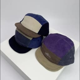 New Unisex Retro Embroidery Color Block Baseball Hats Corduroy Breathable Simple Sunshade Peaked Caps Versatile Fashion Street