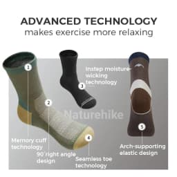 Naturehike Sports Socks Men's Women's Quick-drying Soft Socks Wear-resistant High Elastic Running Hiking Breathable Socks