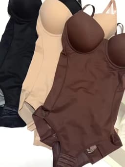 Naisstoo Women Shapewear Bodysuit for Tummy Control Seamless Body Shaper Thong Jumpsuit Bras