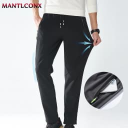 Summer Casual Pants Men Running Jogging Gym Fitness Quick Dry Trousers Men Outdoor Sports Pants Men Women Sweatpants Black 3XL