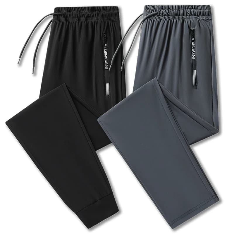 Summer Casual Pants Men Running Jogging Gym Fitness Quick Dry Trousers Men Outdoor Sports Pants Men Women Sweatpants Black 3XL