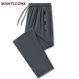Summer Casual Pants Men Running Jogging Gym Fitness Quick Dry Trousers Men Outdoor Sports Pants Men Women Sweatpants Black 3XL