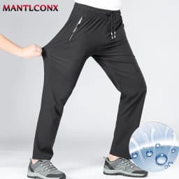 Summer Casual Pants Men Running Jogging Gym Fitness Quick Dry Trousers Men Outdoor Sports Pants Men Women Sweatpants Black 3XL