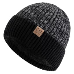 New Unisex Two-Tone Winter Hats Add Fur Lined Men And Women Fashion Warm Beanie Cap Casual Winter Knitted Hats