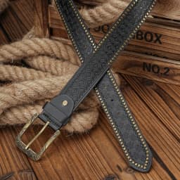 A Men's and Women's Casual Retro Belt Western Style! PU Leather Belt with Metal Buckle, Suitable for Daily Work Wear
