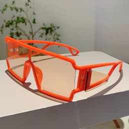 KAMMPT Oversized Monoblock Sunglasses Men 2024 New Vintage Square Shades Women Ins Trendy Brand Design Candy Color Sun Glasses