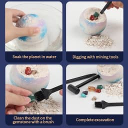 Unearth The Cosmos -Solar System Planet Excavation Kit - Interactive Gemstone Digging, Puzzle Adventure Toys