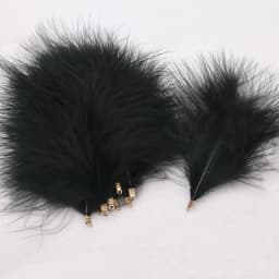 Velvet Feathers with Metal Clip Buckle, Turkey Plumas, DIY Feather Jewelry, Craft, Dream Catcher, Decoration Material, 10-12cm