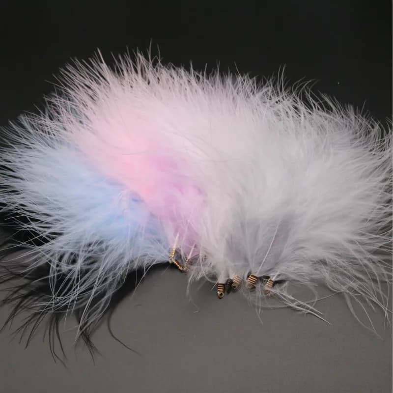 Velvet Feathers with Metal Clip Buckle, Turkey Plumas, DIY Feather Jewelry, Craft, Dream Catcher, Decoration Material, 10-12cm