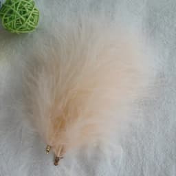Velvet Feathers with Metal Clip Buckle, Turkey Plumas, DIY Feather Jewelry, Craft, Dream Catcher, Decoration Material, 10-12cm