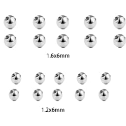 20 Pieces of Stainless Steel Replacement Ball Barbell Accessories 16G Top Bead Spiral Ball 14g / 16g Body Jewelry Piercing