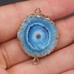 New Hot Natural Stone Agates Druzy Pendant Charms Connector Irregular Quartz Pendants For Jewelry Making DIY Necklace Gift
