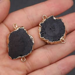 New Hot Natural Stone Agates Druzy Pendant Charms Connector Irregular Quartz Pendants For Jewelry Making DIY Necklace Gift