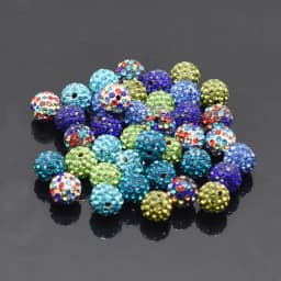 4 5 6 8 10 12mm Mixed Colors Rhinestone Crystal Ball Beads Spacer Beads For Jewelry Making Bracelet DIY Accessories
