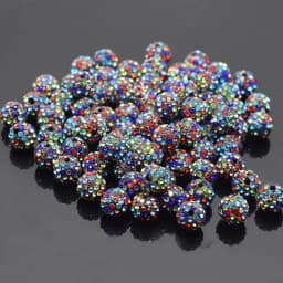 4 5 6 8 10 12mm Mixed Colors Rhinestone Crystal Ball Beads Spacer Beads For Jewelry Making Bracelet DIY Accessories