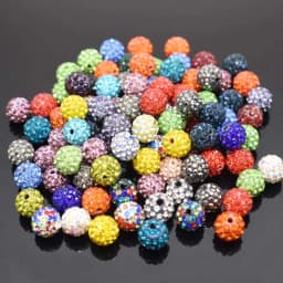 4 5 6 8 10 12mm Mixed Colors Rhinestone Crystal Ball Beads Spacer Beads For Jewelry Making Bracelet DIY Accessories