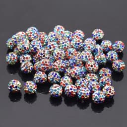 4 5 6 8 10 12mm Mixed Colors Rhinestone Crystal Ball Beads Spacer Beads For Jewelry Making Bracelet DIY Accessories