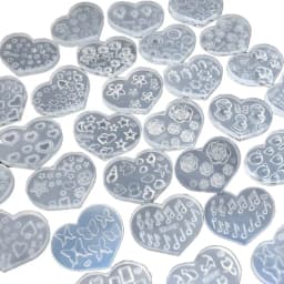 SNASAN Tiny Beads Cartoon Flowers Heart Star Nail Art Earrings Silicone Mould Jewelry Casting Tool UV Epoxy Resin Silicone Mold