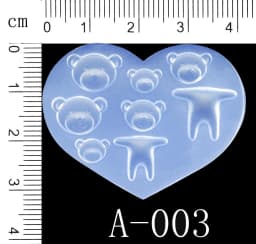 SNASAN Tiny Beads Cartoon Flowers Heart Star Nail Art Earrings Silicone Mould Jewelry Casting Tool UV Epoxy Resin Silicone Mold