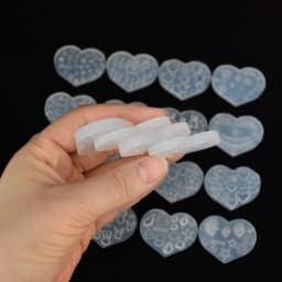 SNASAN Tiny Beads Cartoon Flowers Heart Star Nail Art Earrings Silicone Mould Jewelry Casting Tool UV Epoxy Resin Silicone Mold
