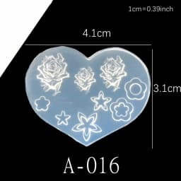 SNASAN Tiny Beads Cartoon Flowers Heart Star Nail Art Earrings Silicone Mould Jewelry Casting Tool UV Epoxy Resin Silicone Mold