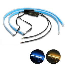 2x Ultrafine 30cm 45cm 60cm DRL Daytime Running Light Waterproof Flexible Soft Tube Guide Car LED Strip Car Accessries 12V