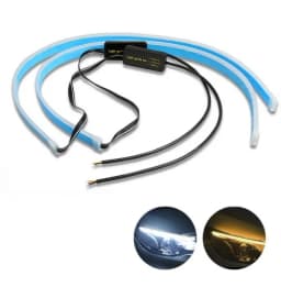 2x Ultrafine 30cm 45cm 60cm DRL Daytime Running Light Waterproof Flexible Soft Tube Guide Car LED Strip Car Accessries 12V