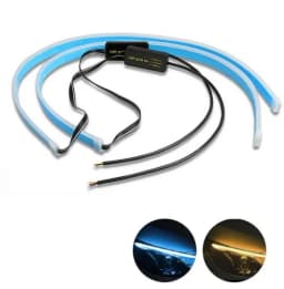 2x Ultrafine 30cm 45cm 60cm DRL Daytime Running Light Waterproof Flexible Soft Tube Guide Car LED Strip Car Accessries 12V