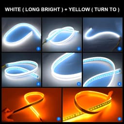 2x Ultrafine 30cm 45cm 60cm DRL Daytime Running Light Waterproof Flexible Soft Tube Guide Car LED Strip Car Accessries 12V