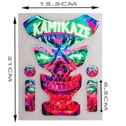 Motorcycle Universal Tankpad, Tank Pad, 3D Tank Pad Stickers, Oil Gas Protector, Tank Protector for SUZUKI YAMAHA Free Keychain