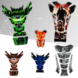 Motorcycle Universal Tankpad, Tank Pad, 3D Tank Pad Stickers, Oil Gas Protector, Tank Protector for SUZUKI YAMAHA Free Keychain