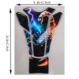Motorcycle Universal Tankpad, Tank Pad, 3D Tank Pad Stickers, Oil Gas Protector, Tank Protector for SUZUKI YAMAHA Free Keychain