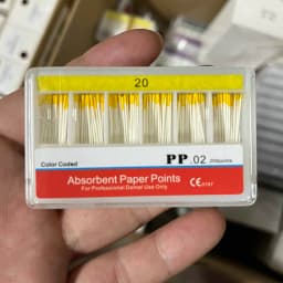 Dental Paper Points 0.02 Taper Absorbent Dental Materials Strong Absorption Pure Cotton Fiber Paper