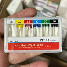 Dental Paper Points 0.02 Taper Absorbent Dental Materials Strong Absorption Pure Cotton Fiber Paper